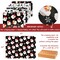 Wrapables Christmas Holiday Gift Wrap Paper Sheets Folded Flat 20L x 27W inches (12 Sheets), Black and Red